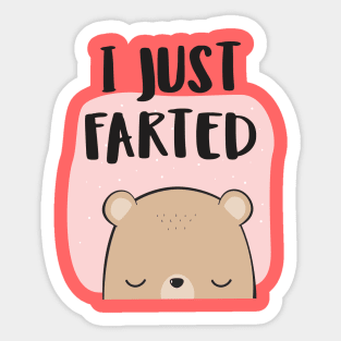 I Farted - Cute But Still - The Smell We All Smelt - Peach Sticker